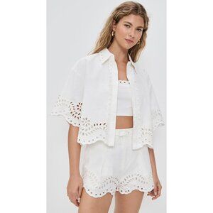 endless rose white Embroidered Shirt top  size S